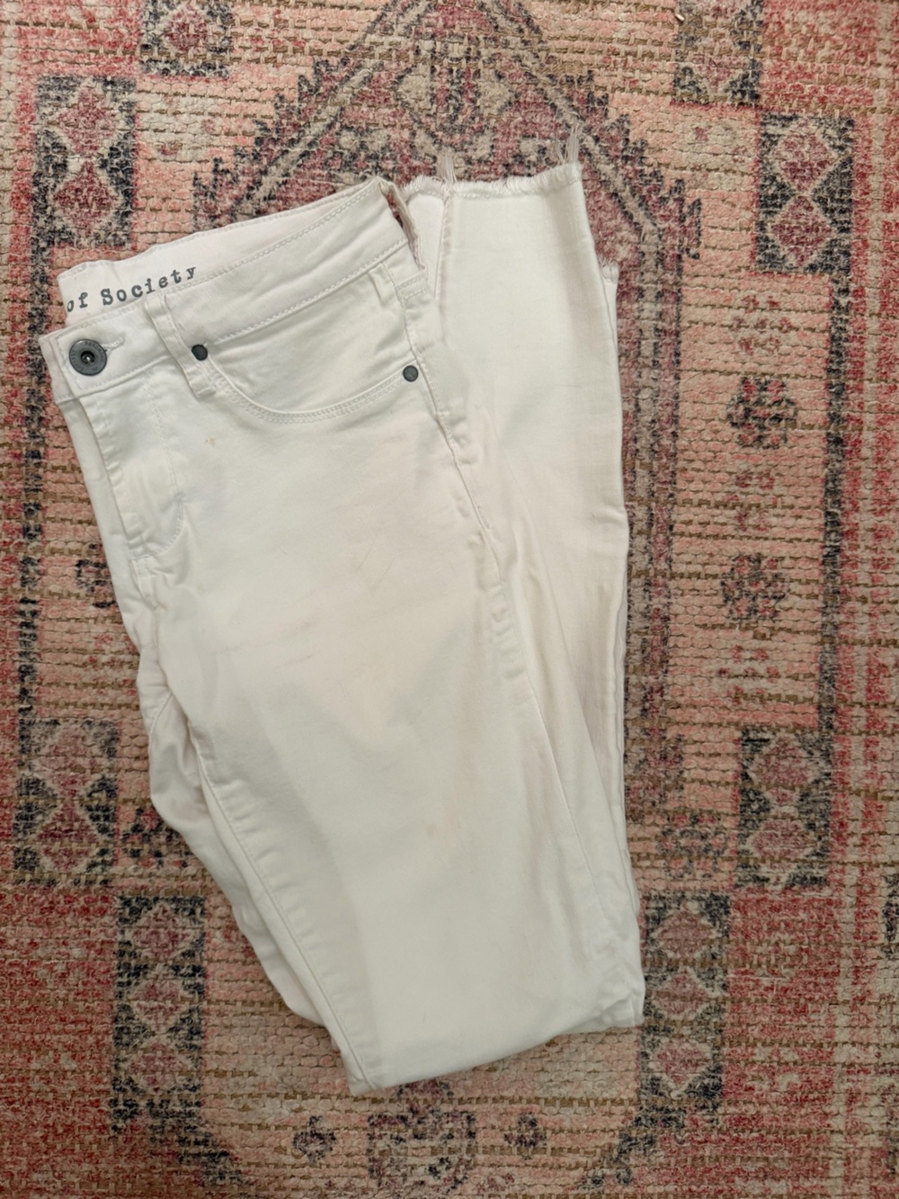 Articles Of Society White Straight Leg Jeans